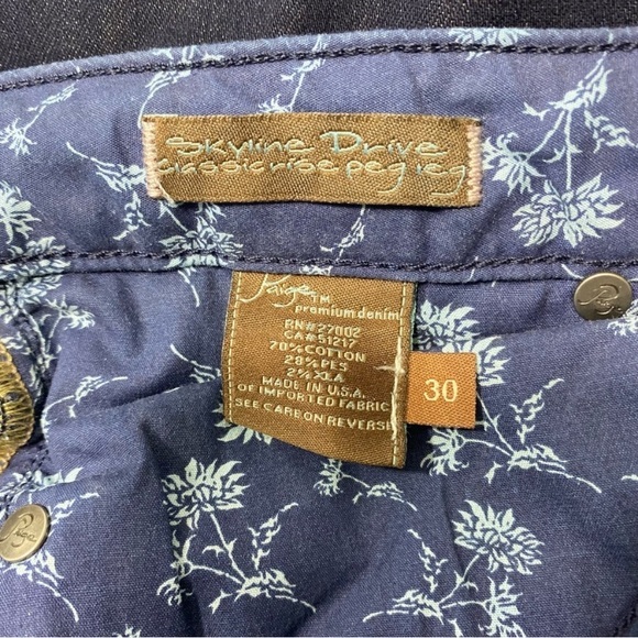 Paige Jeans Skyline Drive Classic‎ Rise Peg Leg Dark Blue 5 Pockets Size 30 - Picture 9 of 12